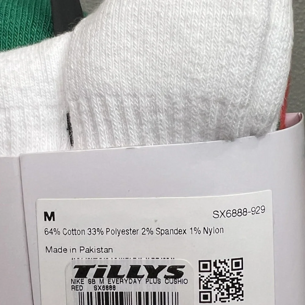Nike Everyday Plus Dri Multicolor Crew Socks 3 Pair Size Women 6-10 Men 6-8 NWT - Picture 2 of 5